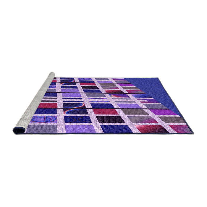 Sideview of Machine Washable Transitional Bright Purple Rug, wshpat794pur