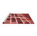 Sideview of Machine Washable Transitional Red Rug, wshpat794rd