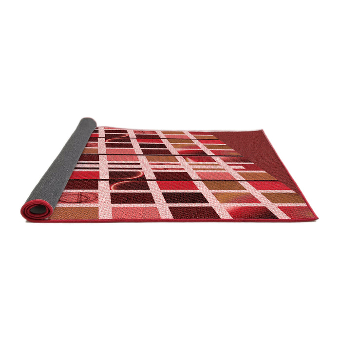 Thickness of Patterned Red Rug, pat794rd