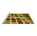 Sideview of Machine Washable Transitional Green Rug, wshpat794yw