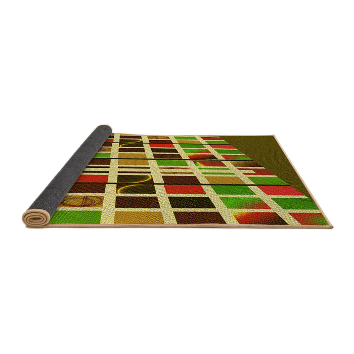 Thickness of Patterned Green Rug, pat794yw