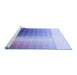 Sideview of Machine Washable Transitional Periwinkle Purple Rug, wshpat795blu