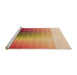 Sideview of Machine Washable Transitional Orange Rug, wshpat795org