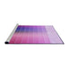 Sideview of Machine Washable Transitional Blossom Pink Rug, wshpat795pur