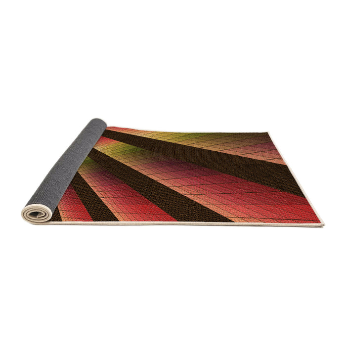 Thickness of Patterned Maroon Red Rug, pat796org