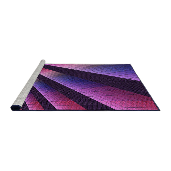 Sideview of Machine Washable Transitional Dark Orchid Purple Rug, wshpat796pur