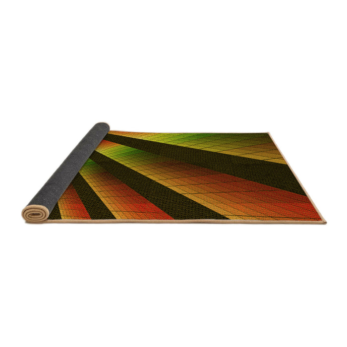 Thickness of Patterned Red Rug, pat796yw