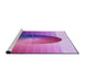 Sideview of Machine Washable Transitional Blossom Pink Rug, wshpat797pur