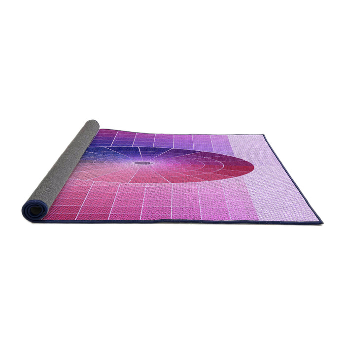 Thickness of Patterned Blossom Pink Rug, pat797pur