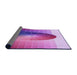 Thickness of Patterned Blossom Pink Rug, pat797pur