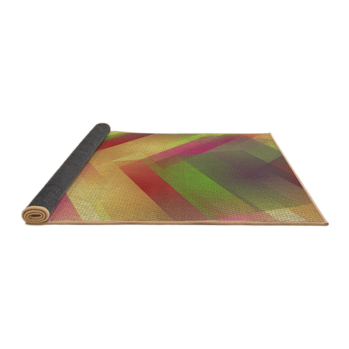 Thickness of Patterned Chestnut Red Rug, pat798brn