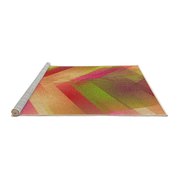 Sideview of Machine Washable Transitional Red Rug, wshpat798org