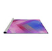 Sideview of Machine Washable Transitional Purple Mimosa Purple Rug, wshpat798pur