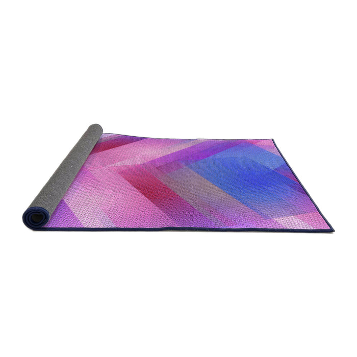 Thickness of Patterned Purple Mimosa Purple Rug, pat798pur