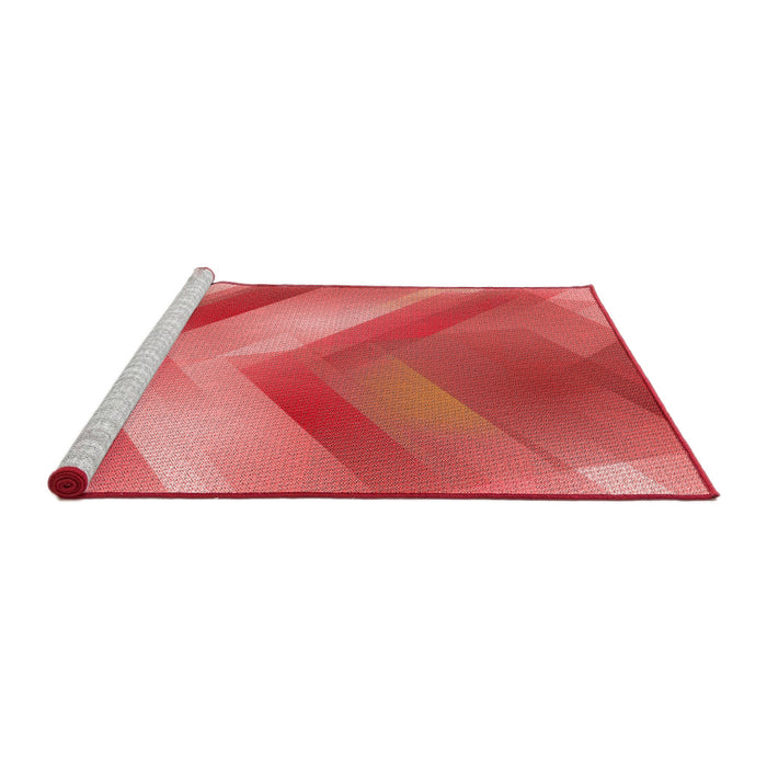 Sideview of Machine Washable Transitional Red Rug, wshpat798rd