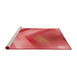 Sideview of Machine Washable Transitional Red Rug, wshpat798rd