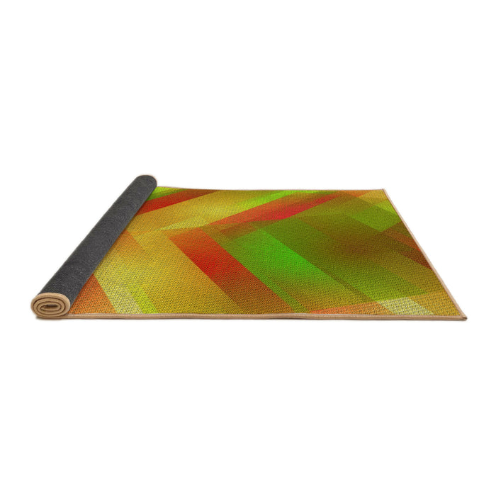 Thickness of Patterned Pistachio Green Rug, pat798yw