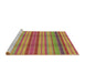 Sideview of Machine Washable Transitional Red Rug, wshpat799brn