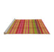 Sideview of Machine Washable Transitional Yellow Rug, wshpat799org