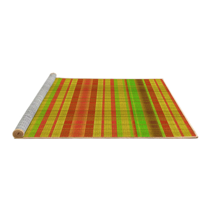 Sideview of Machine Washable Transitional Orange Red Orange Rug, wshpat799yw