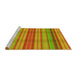 Sideview of Machine Washable Transitional Orange Red Orange Rug, wshpat799yw