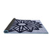 Thickness of Patterned Blue Rug, pat8blu