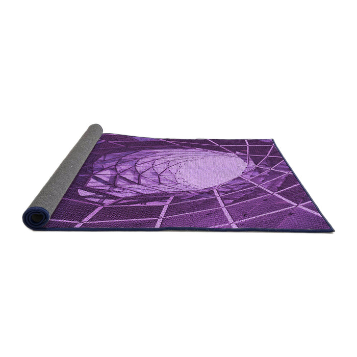 Thickness of Patterned Purple Rug, pat80pur
