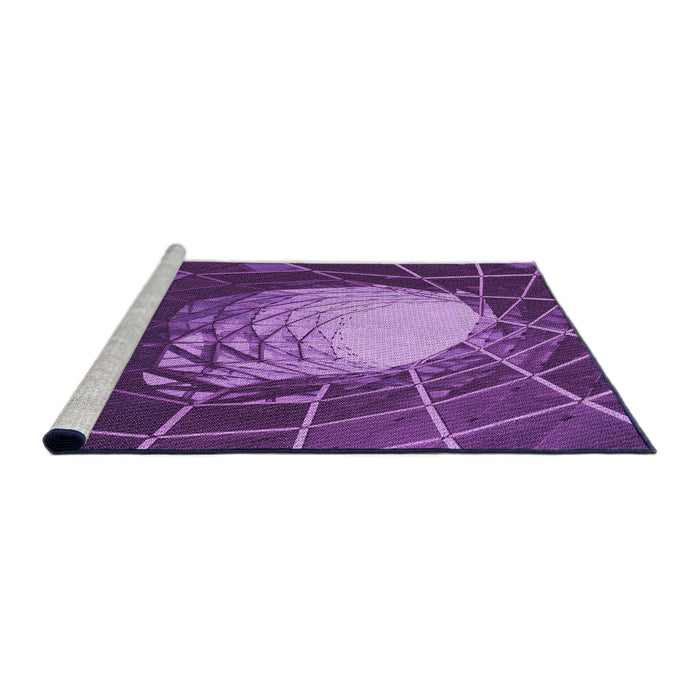 Sideview of Machine Washable Transitional Purple Rug, wshpat80pur