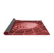 Thickness of Patterned Cranberry Red Rug, pat80rd