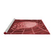 Sideview of Machine Washable Transitional Cranberry Red Rug, wshpat80rd