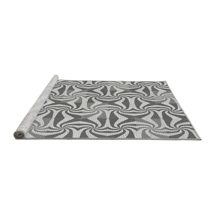 Sideview of Machine Washable Transitional Smokey Gray Rug, wshpat800gry