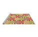 Sideview of Machine Washable Transitional Orange Rug, wshpat800org