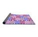 Thickness of Patterned Orchid Purple Rug, pat800pur