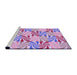 Sideview of Machine Washable Transitional Orchid Purple Rug, wshpat800pur