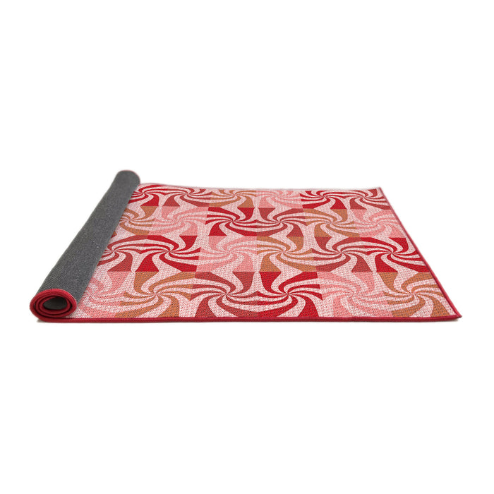Thickness of Patterned Deep Rose Pink Rug, pat800rd