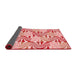 Thickness of Patterned Deep Rose Pink Rug, pat800rd