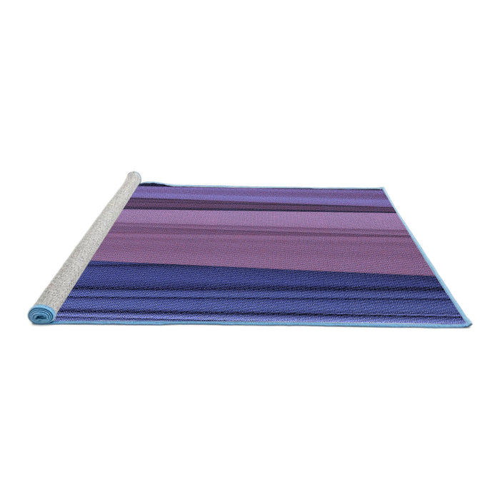 Sideview of Machine Washable Transitional Light Purple Rug, wshpat801blu