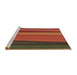 Sideview of Machine Washable Transitional Red Rug, wshpat801brn