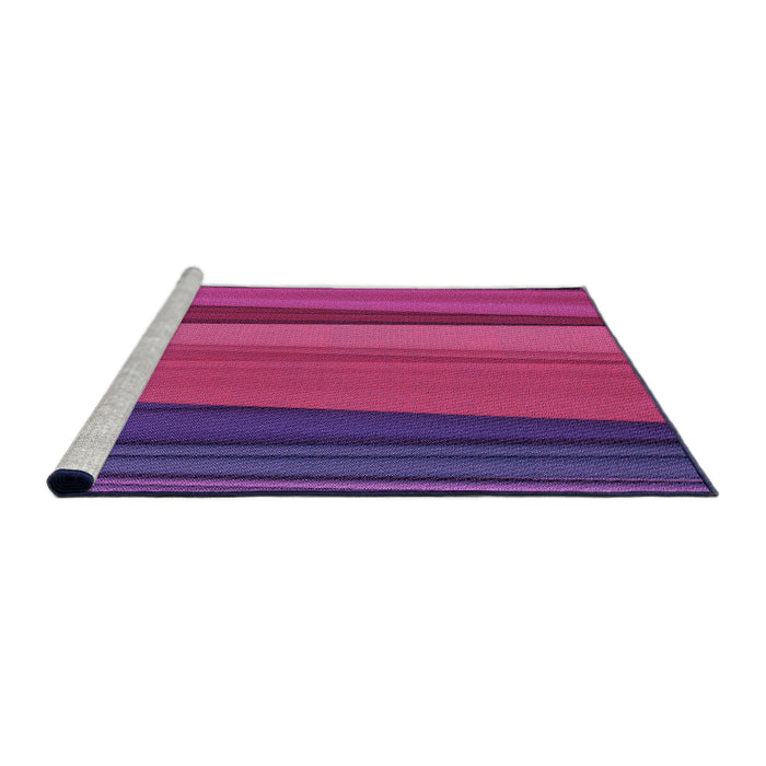 Sideview of Machine Washable Transitional Dark Orchid Purple Rug, wshpat801pur