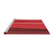 Sideview of Machine Washable Transitional Red Rug, wshpat801rd