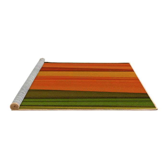 Sideview of Machine Washable Transitional Red Rug, wshpat801yw