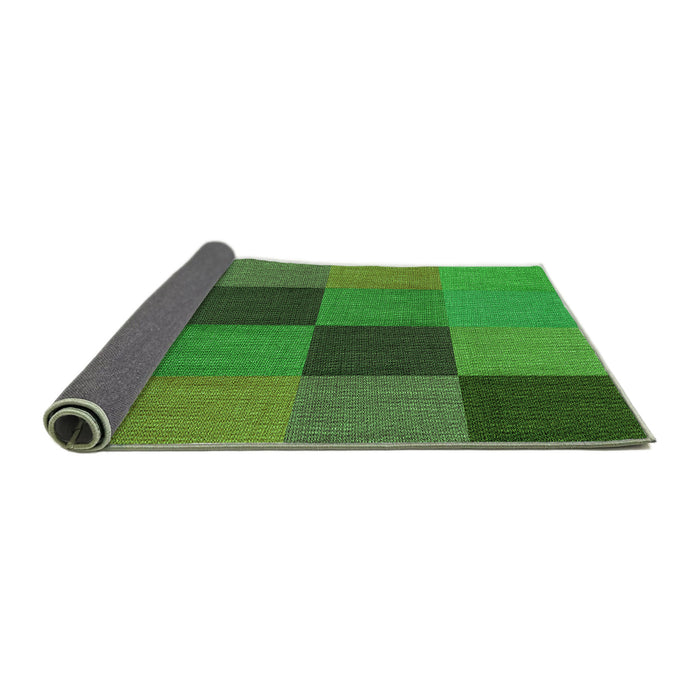 Thickness of Patterned Neon Green Rug, pat802grn