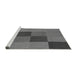 Sideview of Machine Washable Transitional Gray Rug, wshpat802gry