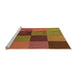 Sideview of Machine Washable Transitional Cinnamon Brown Rug, wshpat802org