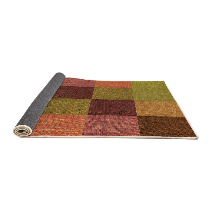 Thickness of Patterned Cinnamon Brown Rug, pat802org