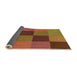 Thickness of Patterned Cinnamon Brown Rug, pat802org