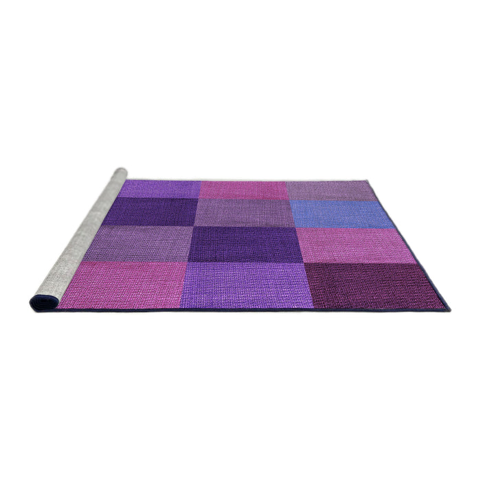 Sideview of Machine Washable Transitional Purple Rug, wshpat802pur