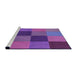 Sideview of Machine Washable Transitional Purple Rug, wshpat802pur