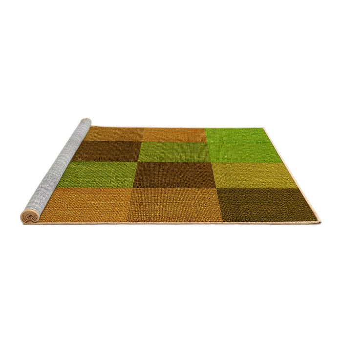 Sideview of Machine Washable Transitional Pistachio Green Rug, wshpat802yw