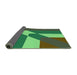 Thickness of Patterned Army Green Rug, pat803grn